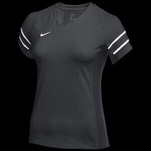 Nike Women's Black White Club Ace Short-Sleeve Volleyball Jersey Size L